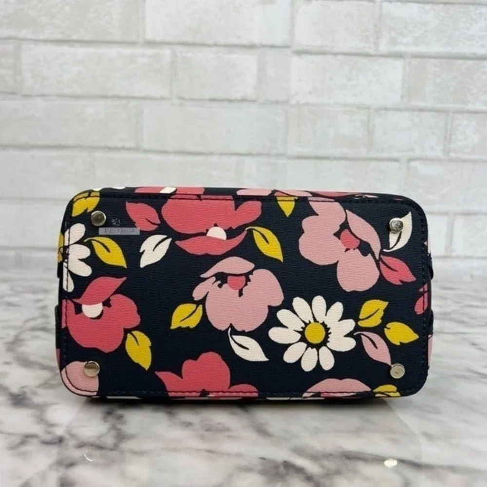 Kate Spade Darcy Road Trip Floral Bucket Bag Crossbody Blue Multi